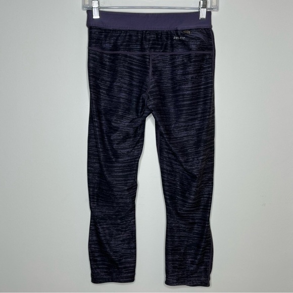 NIKE Cropped Leggings Fold Over Just Do It Waistband Running Workout Athleisure - Picture 2 of 9